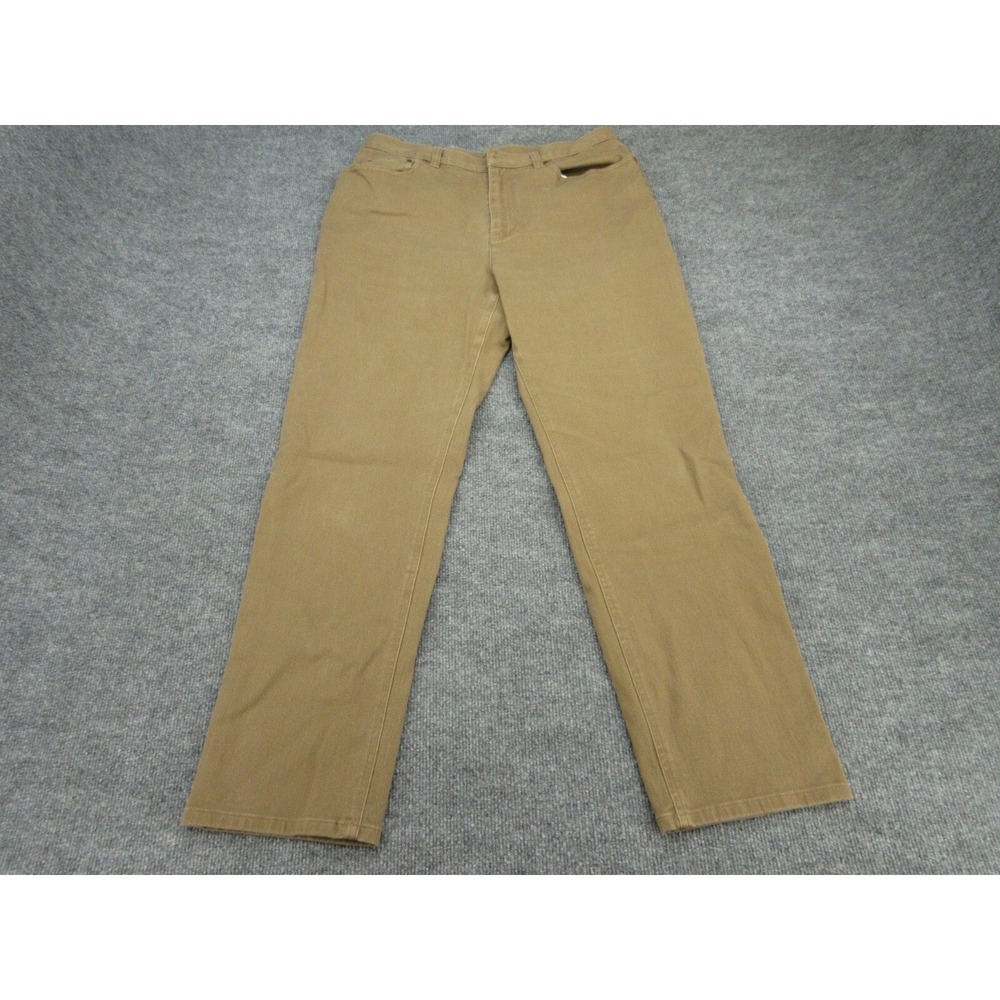 Lauren Ralph Lauren Womens Pants Straight Tan Khaki Cotton Stretch 12